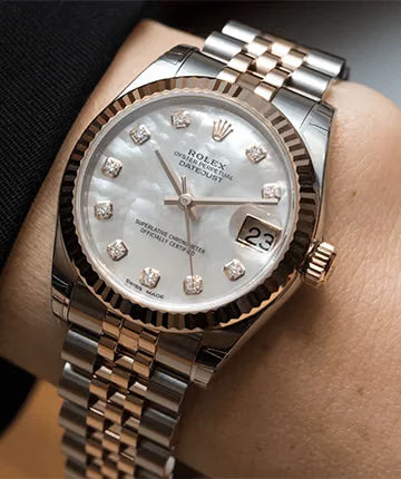 Rolex Datejust Everose Rolesor White Dial