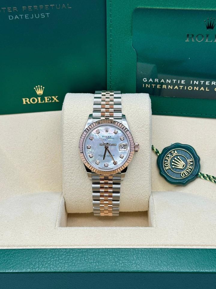 Rolex Datejust Everose Rolesor White Dial