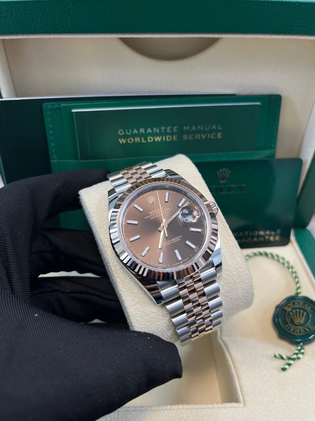 Rolex Datejust Everose Gold & Chocolate Dial