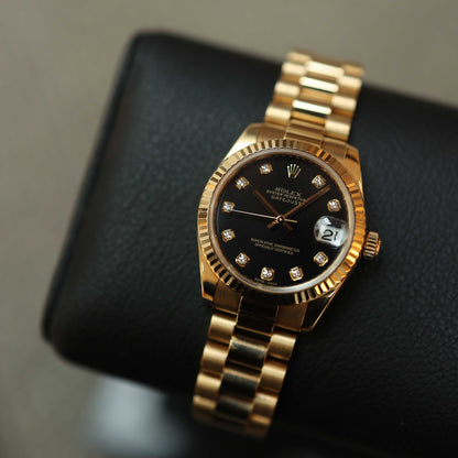 Rolex Datejust Yellow Gold Green Dial