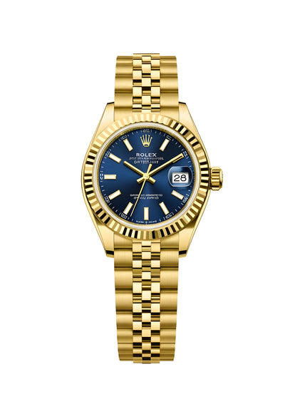 Rolex Lady-Datejust  yellow gold cadran bleu 31mm pour femme
