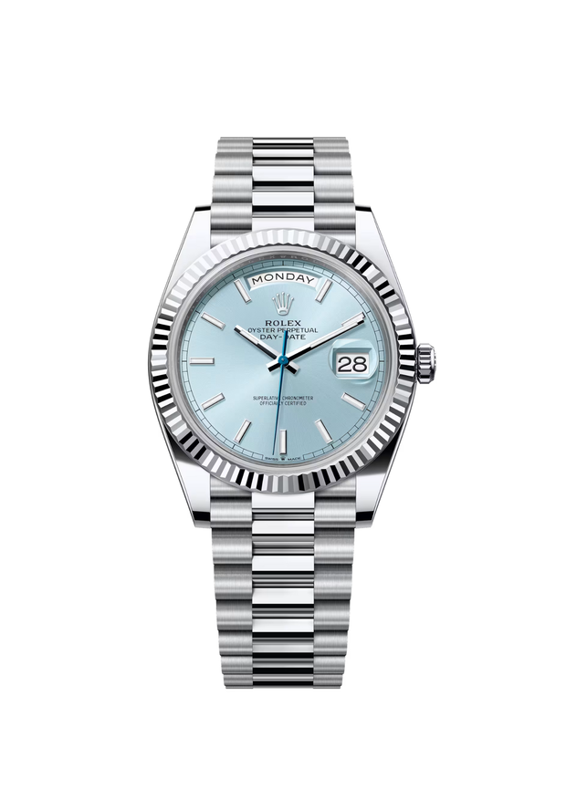 Rolex datejust bleu clair cadran